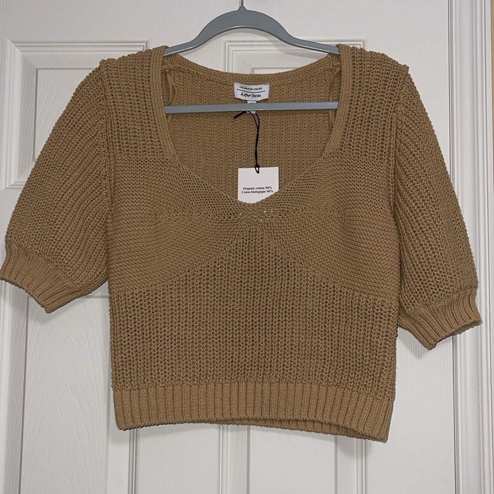 & Other Stories Cropped Sweetheart Bustier Knit Top - Picture 2 of 7